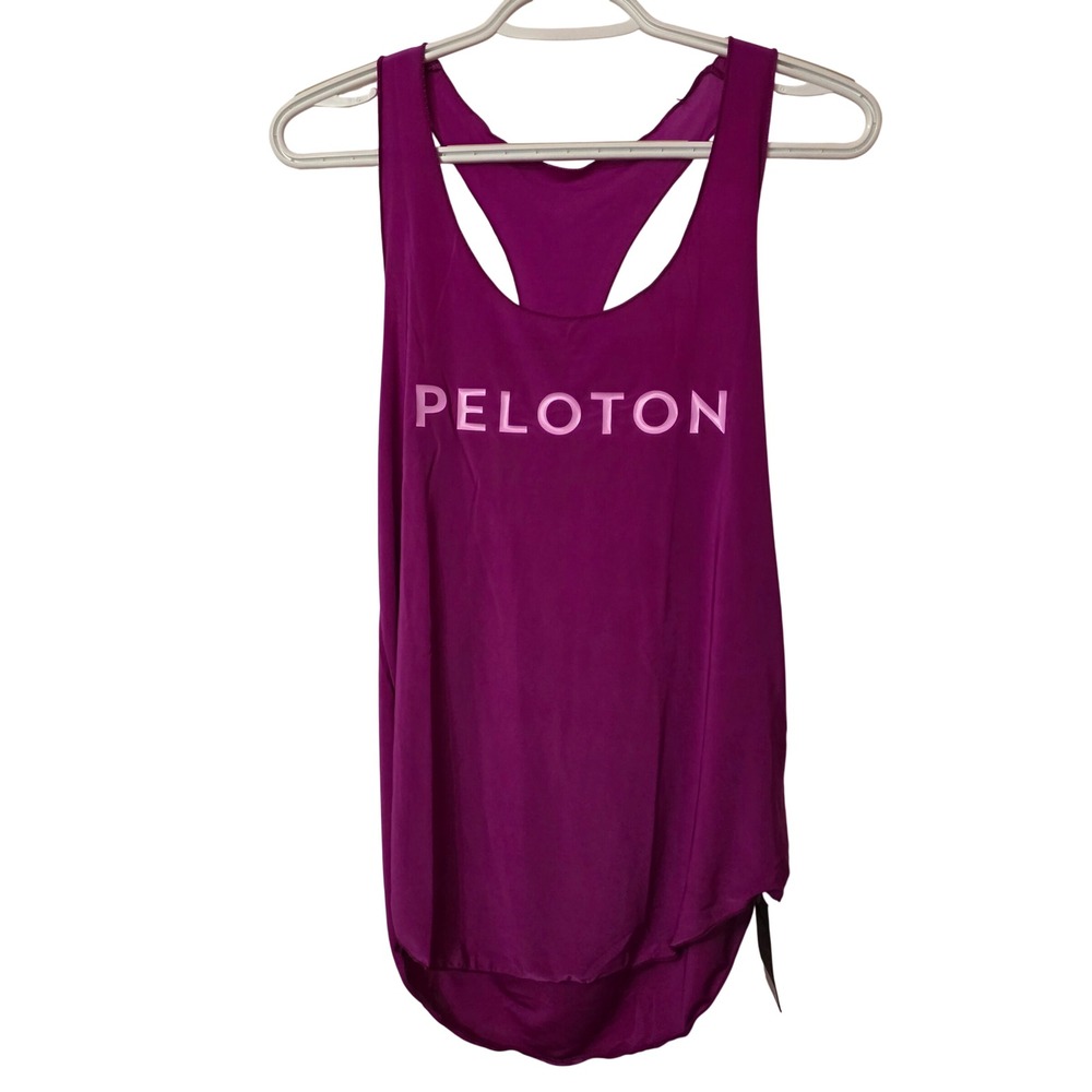 Peloton Womens Racerback Tank Top Plum Purple Athletic Gym Shirt Medium